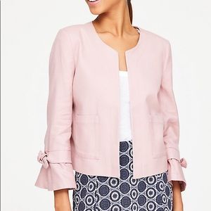 Pink azalea sleeve jacket blazer loft medium